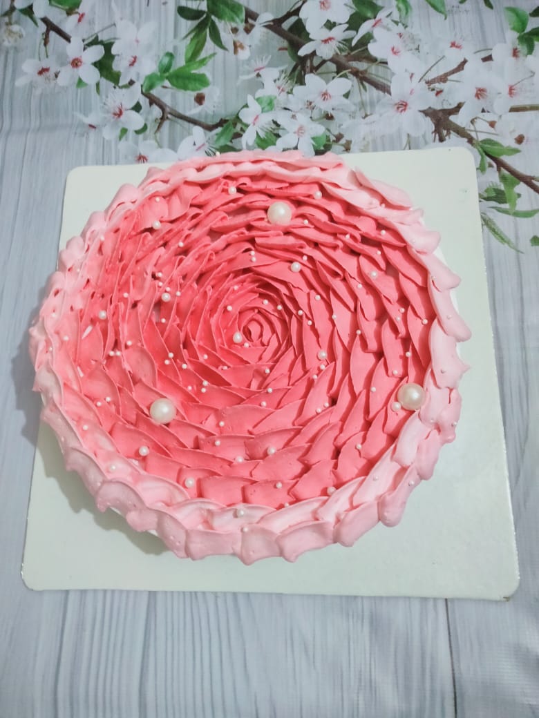 Pink Rose Cake